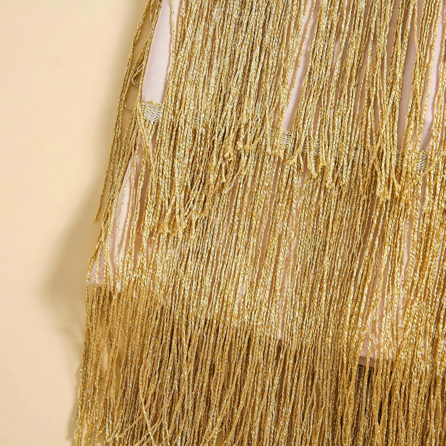 BULINGNA Little Kids Girls Sequin Fringe Layer Dress Sparkling Tassel Sleeveless Dress Zip Back Summer Party Latin Dress