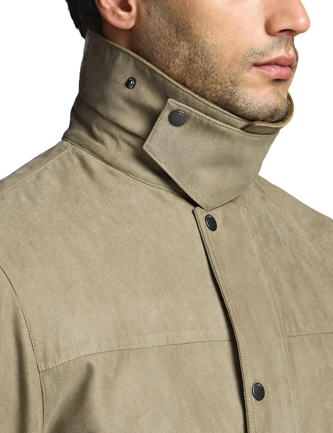 CQR Men's Flannel Lined Shirt Jackets, Long Sleeved Rugged Plaid Cotton Brushed Suede Shirt Jacket