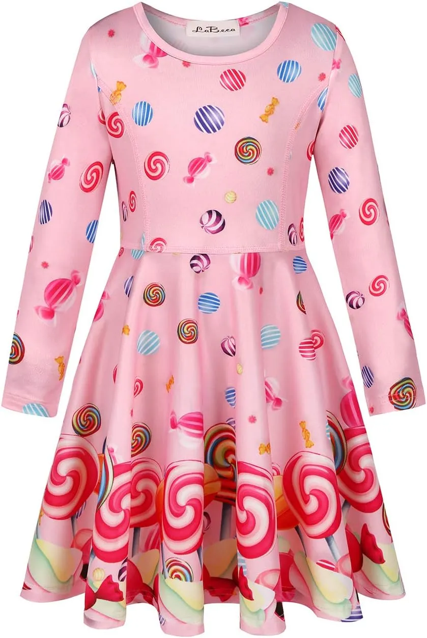 Girls Dress Sleeveless Long Sleeve Kids Toddler Little Big Girl Unicorn Mermaid Casual Dresses