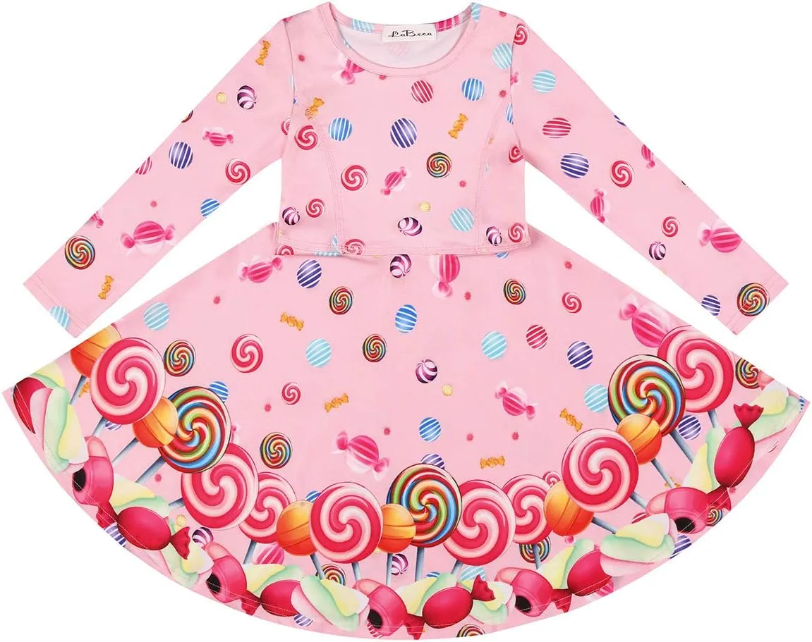 Girls Dress Sleeveless Long Sleeve Kids Toddler Little Big Girl Unicorn Mermaid Casual Dresses