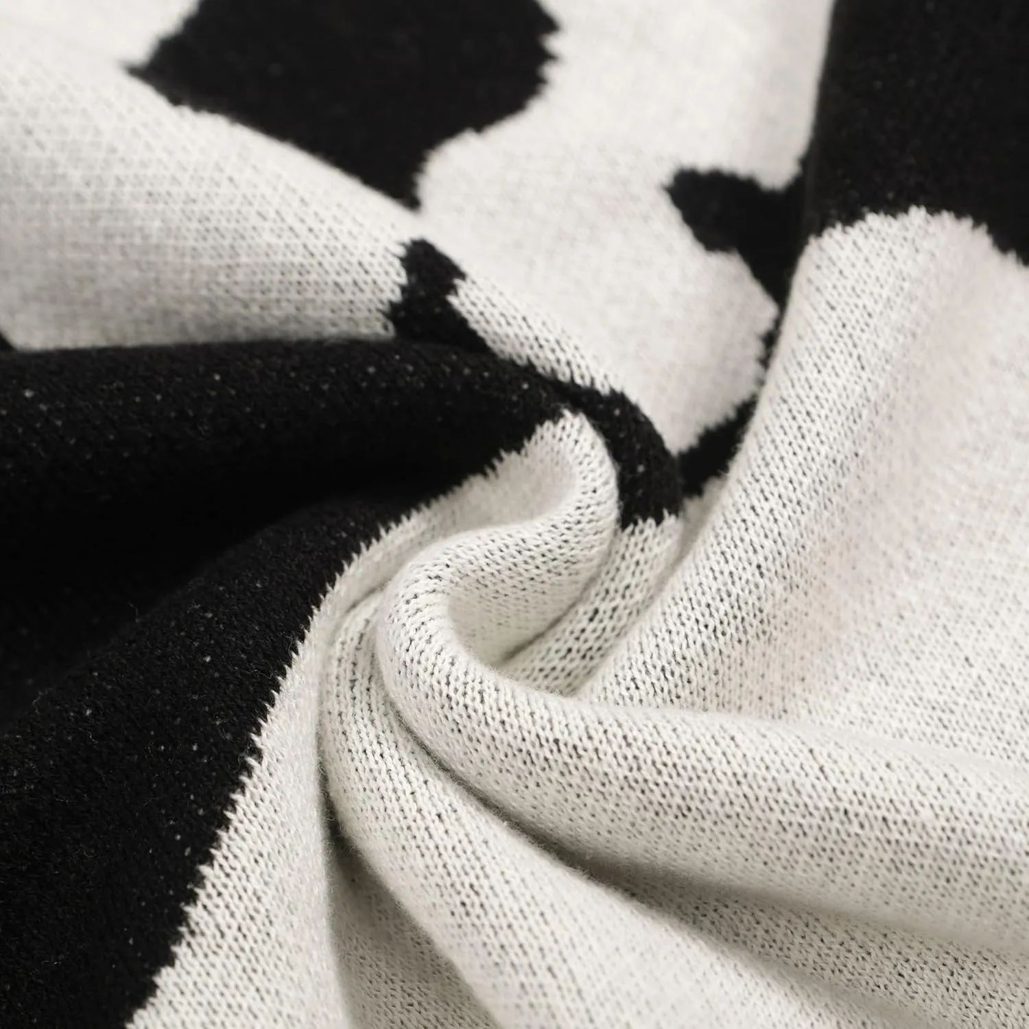 OXKNIT Men's Vintage Knitted Polo Shirt Button Down Black White Polo Short Sleeve Summer Shirt with Flower