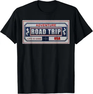 Road Trip Usa Shirt Vintage Travel Adventure Family Vacation T-Shirt
