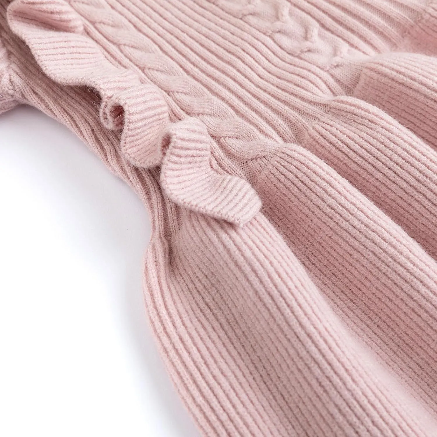 Simplee kids Baby Little Girls' Long Sleeve Sweater Dress Knit Warm Sweater Outfit Dress for Toddler Girls 6M-5T
