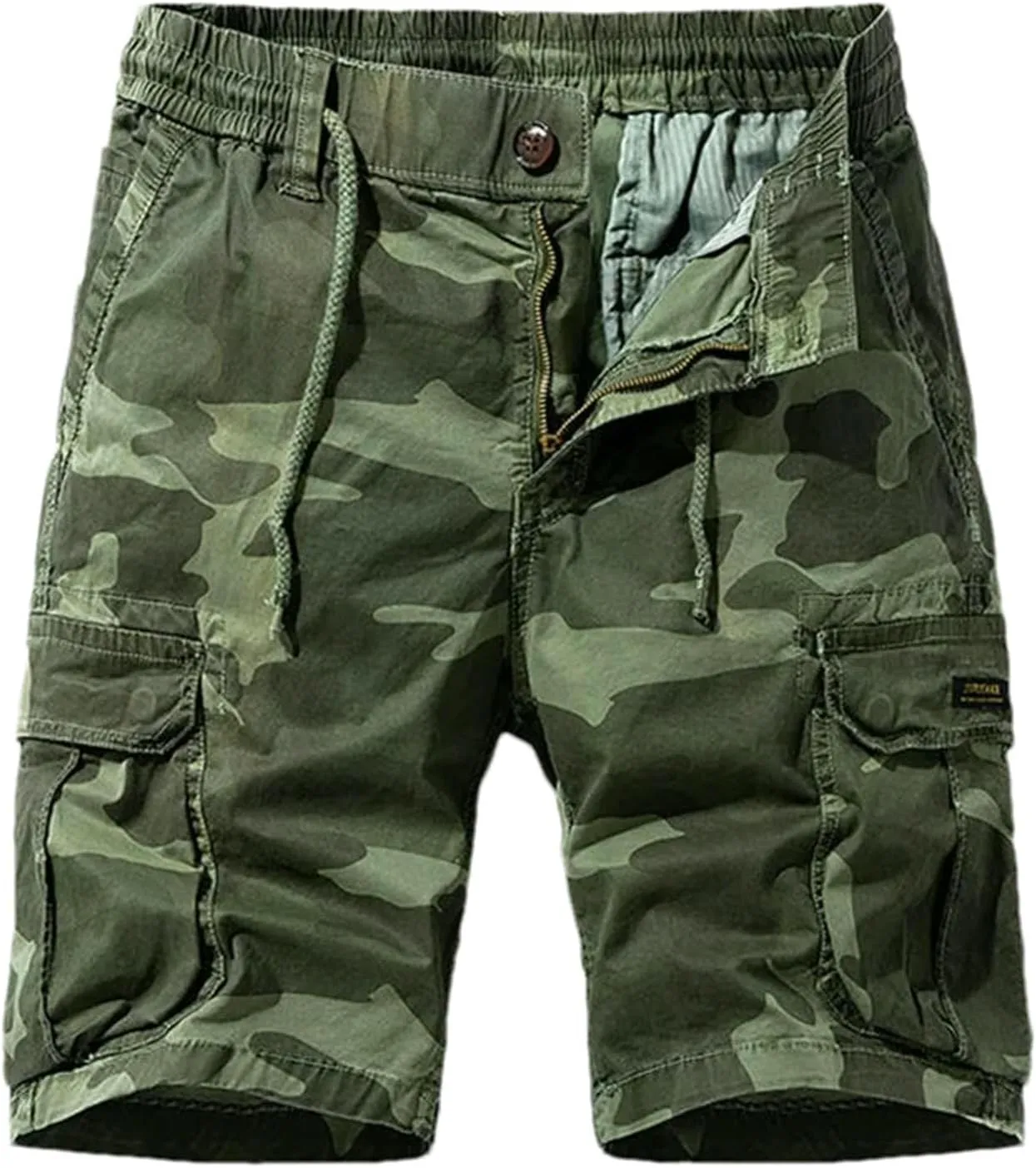 Summer Men Camouflage Cotton Cargo Shorts Mens Multi-Pocket Casual Pants Breathable Joggers Shorts Male