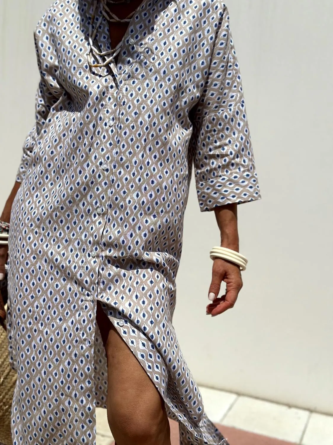 Women 2025 Summer Shirt Dress Classic Striped Lace-Up Shirt Dress Button Down Split Belted Vacation Maxi Dress
